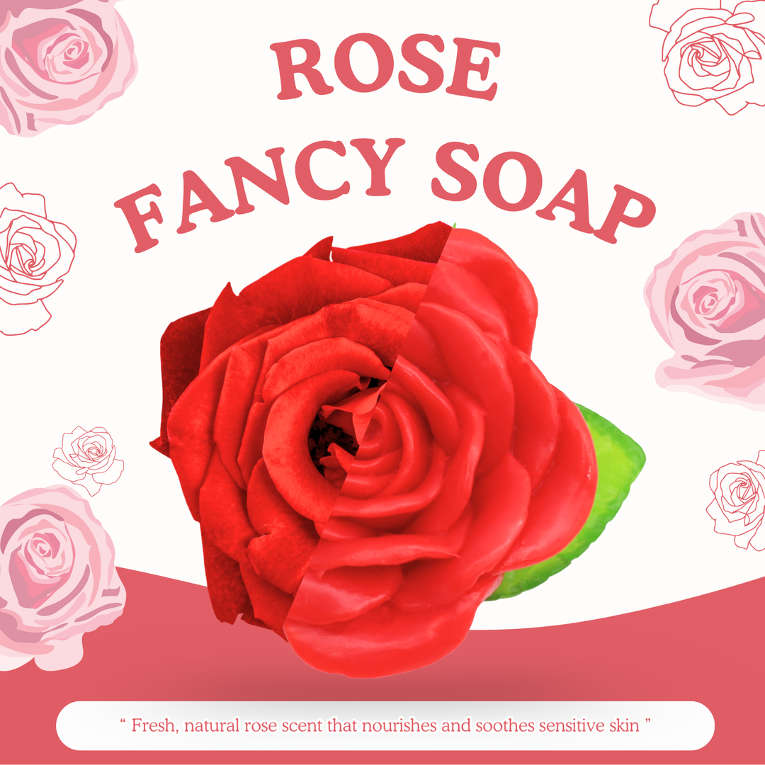 Natural Fancy Soap - 100g - Rose