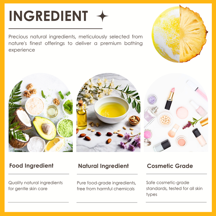 Bubble Bath Bomb - Fruit Package - 150g - Pineapple