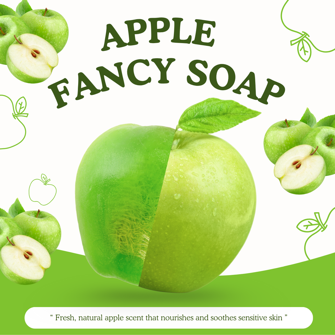 Natural Fancy Soap - 100g - Apple Green