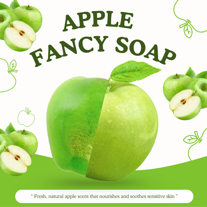 Natural Fancy Soap - 100g - Apple Green