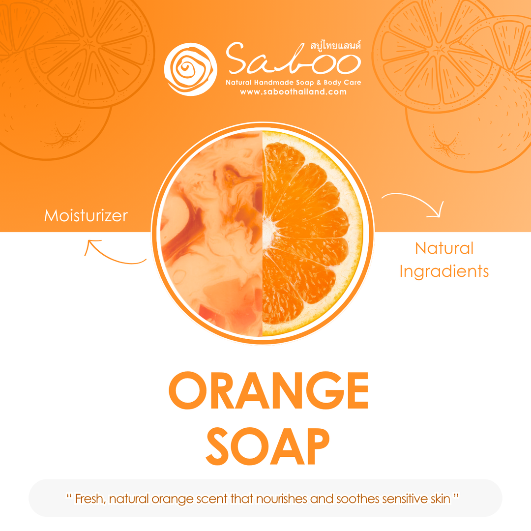 Premium Soap - Black Box Package - 100g - Orange