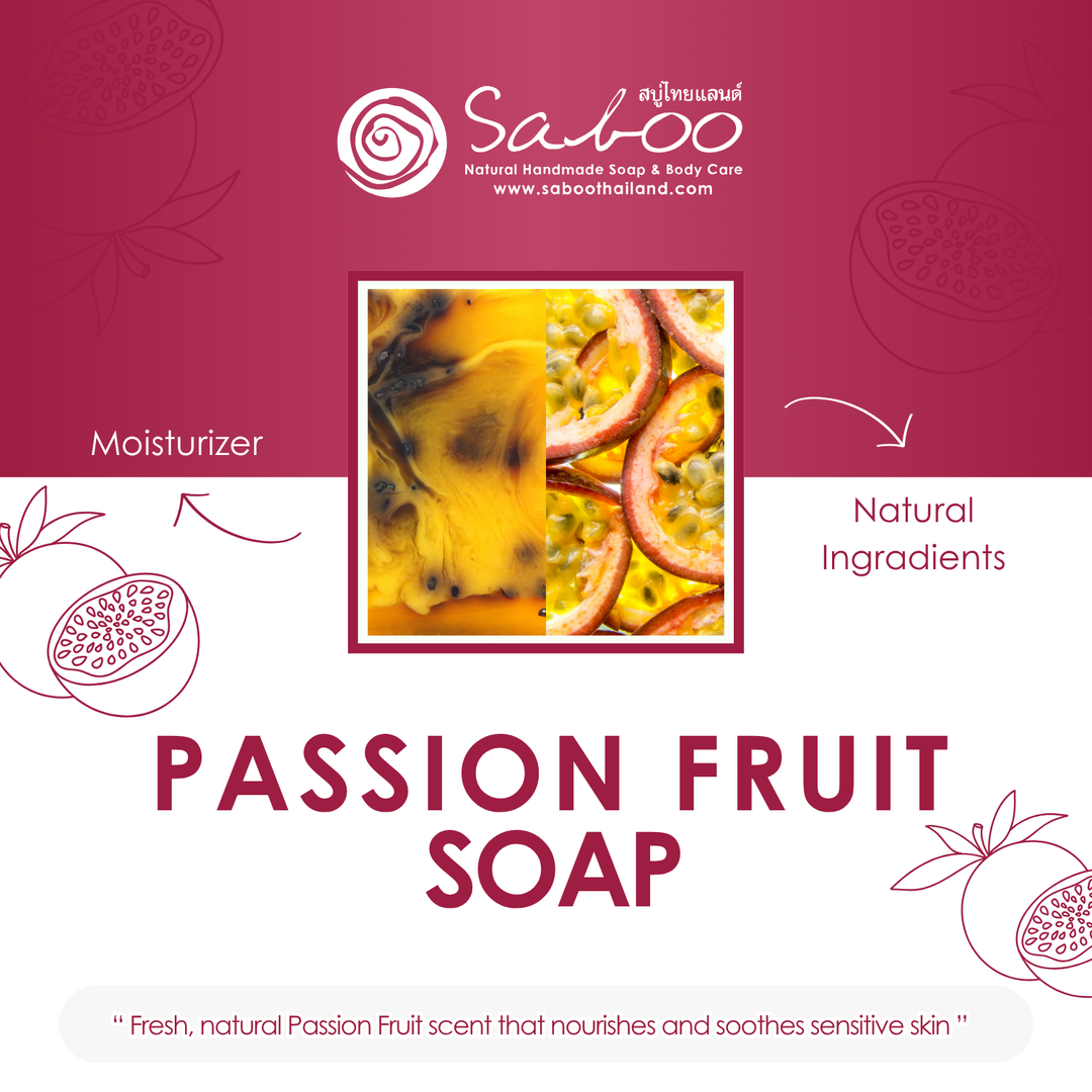 Natural Soap - Square Shape - 100g - Passion Fruit