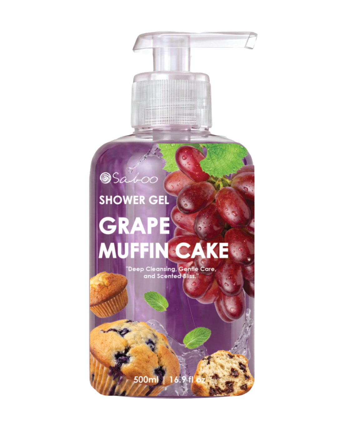 SHOWER GEL 500ML - GRAPE MUFFIN CAKE