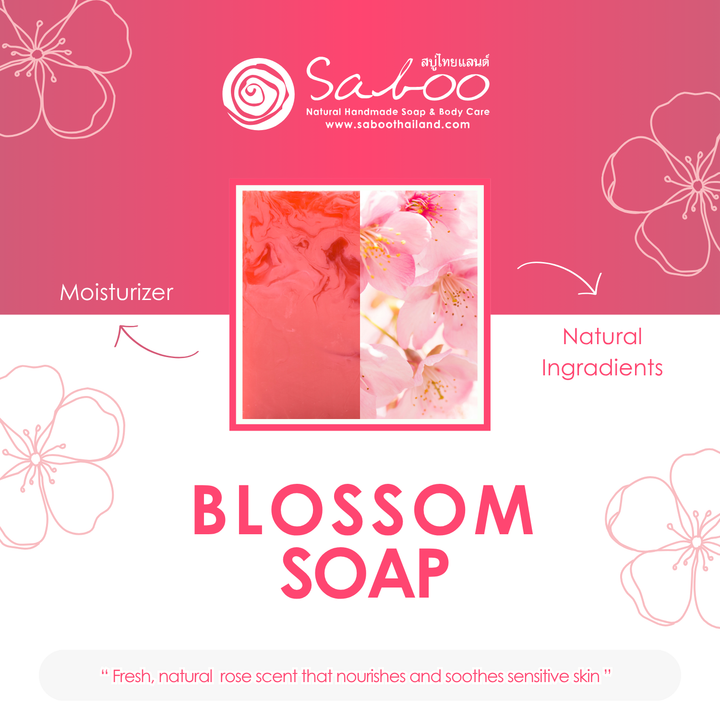 Natural Soap - Square Shape - 100g - Blossom