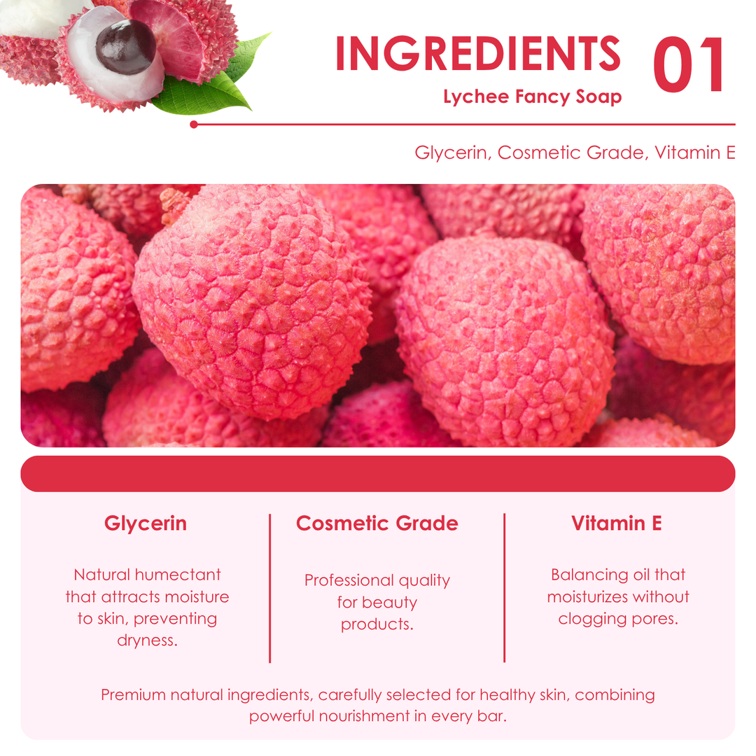 Natural Fancy Soap - 100g - Lychee