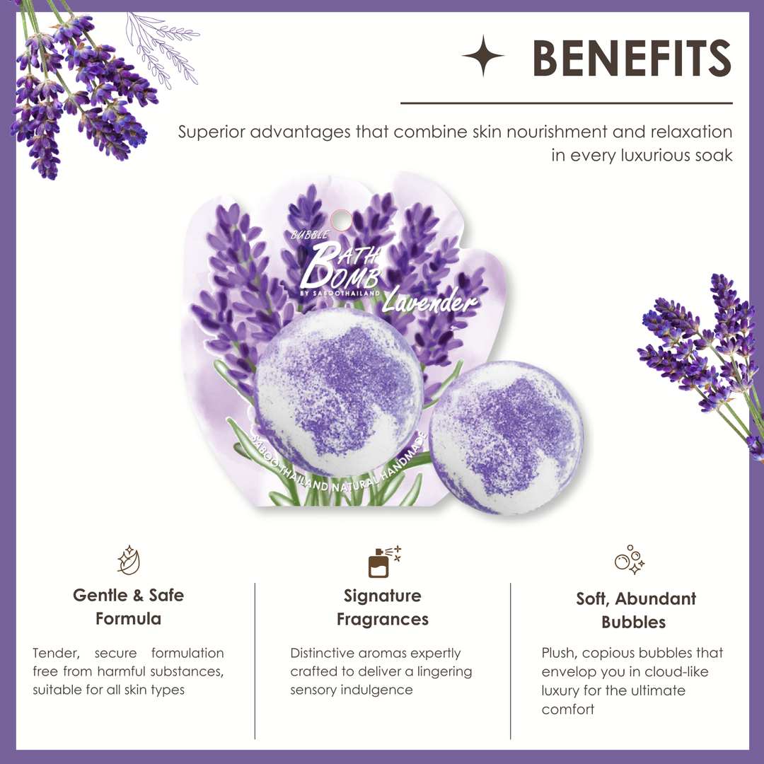 Bubble Bath Bomb - Flower Package - 150g - Lavender