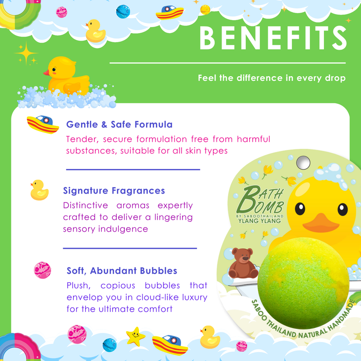 Bubble Bath Bomb - Duck Package - 150g - Ylang Ylang