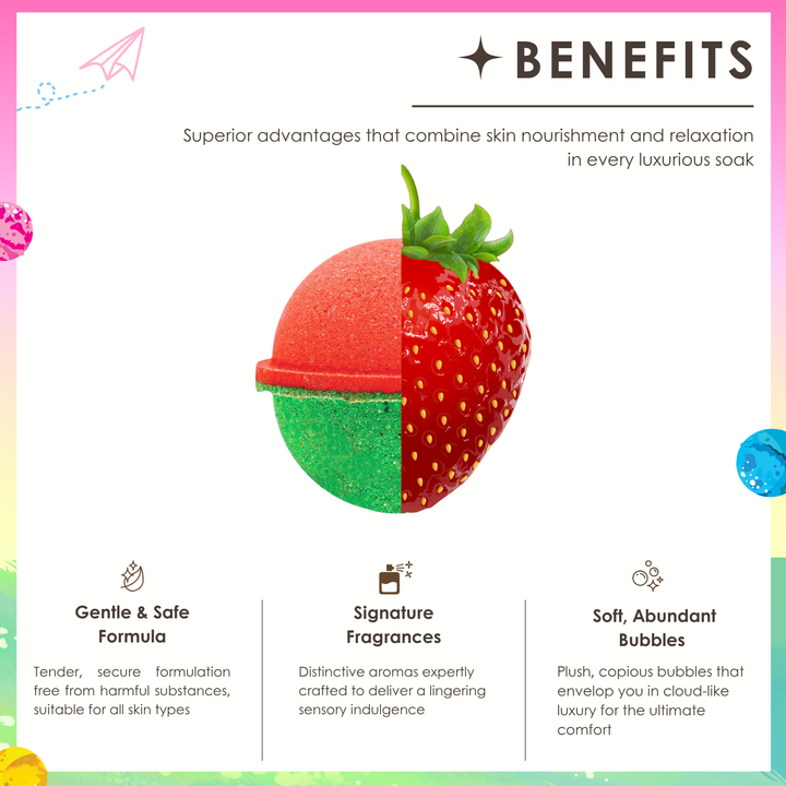 Bubble Bath Bomb - 4PCS Easter Package - 150g - Strawberry