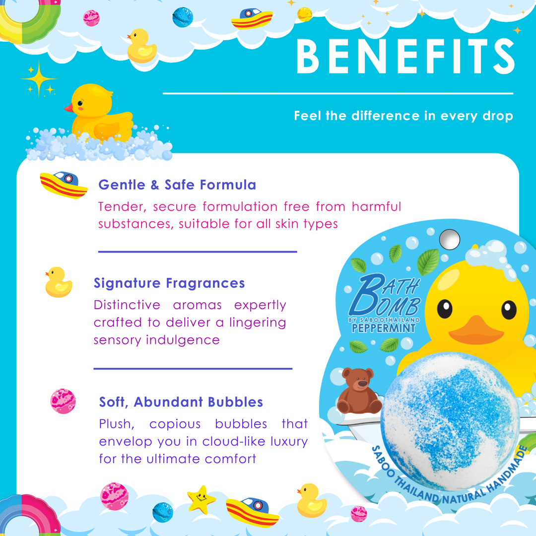 Bubble Bath Bomb - Duck Package - 150g - Peppermint
