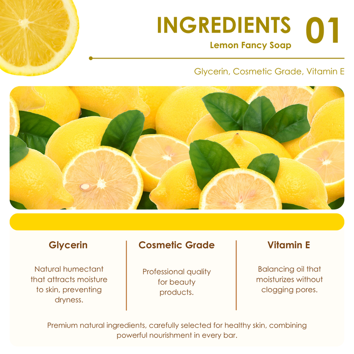 Natural Fancy Soap - 100g - Lemon