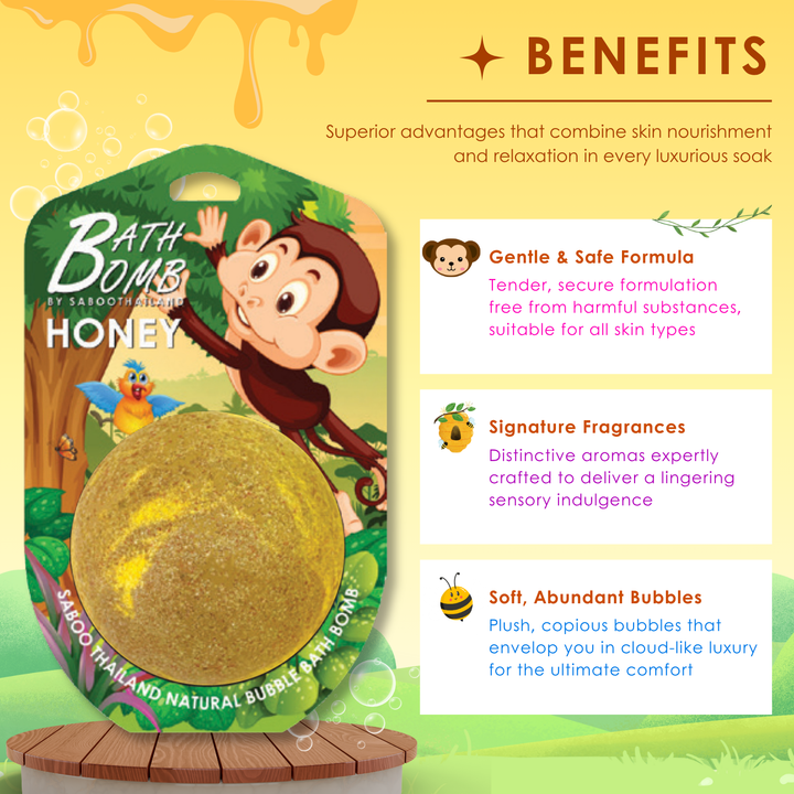 Bubble Bath Bomb - Jungle Package - 150g - Honey