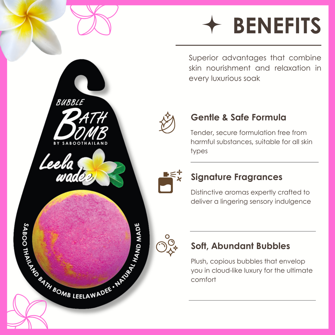 Bubble Bath Bomb - Black Package - 150g - Leelawadee