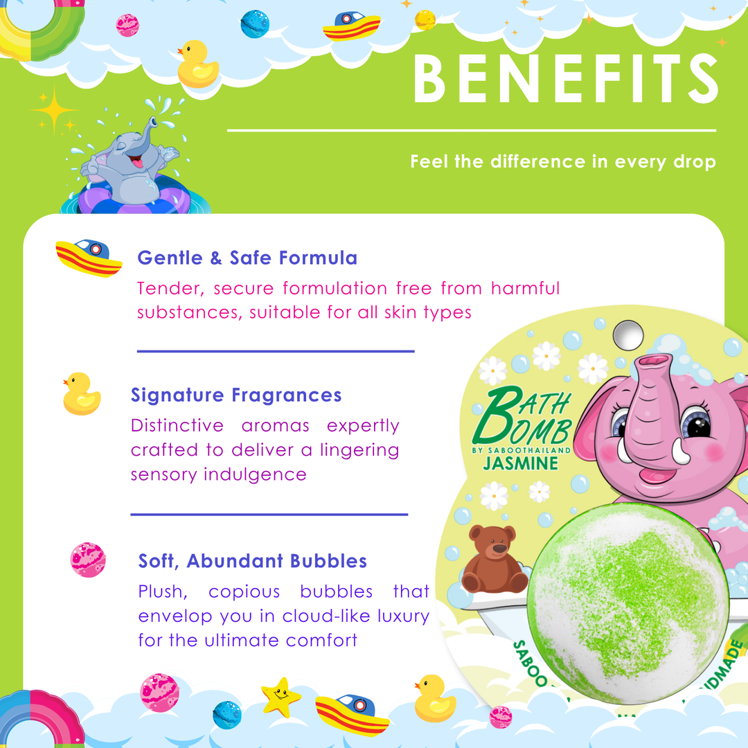 Bubble Bath Bomb - Elephant Package - 150g - Jasmine