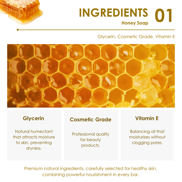 Premium Soap - Black Box Package - 100g - Honey