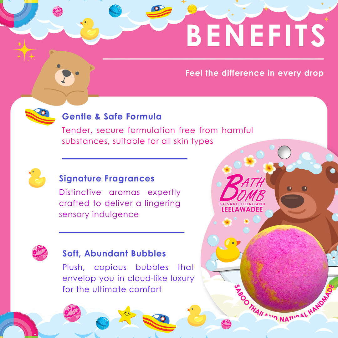 Bubble Bath Bomb - Bear Package - 150g - Leelawadee
