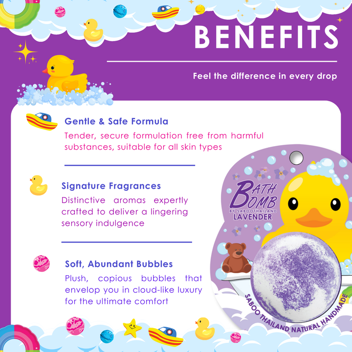 Bubble Bath Bomb - Duck Package - 150g - Lavender