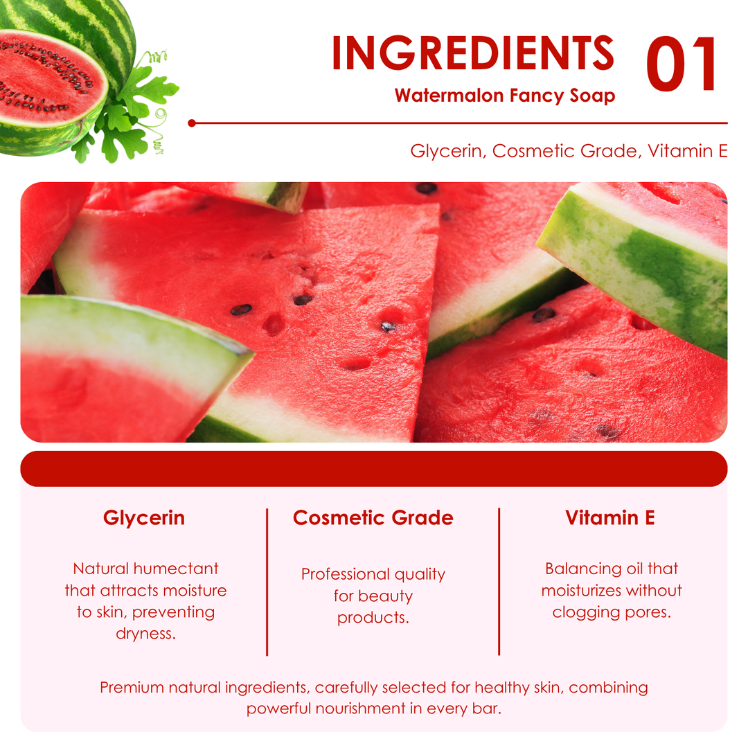 Natural Fancy Soap - Watermelon