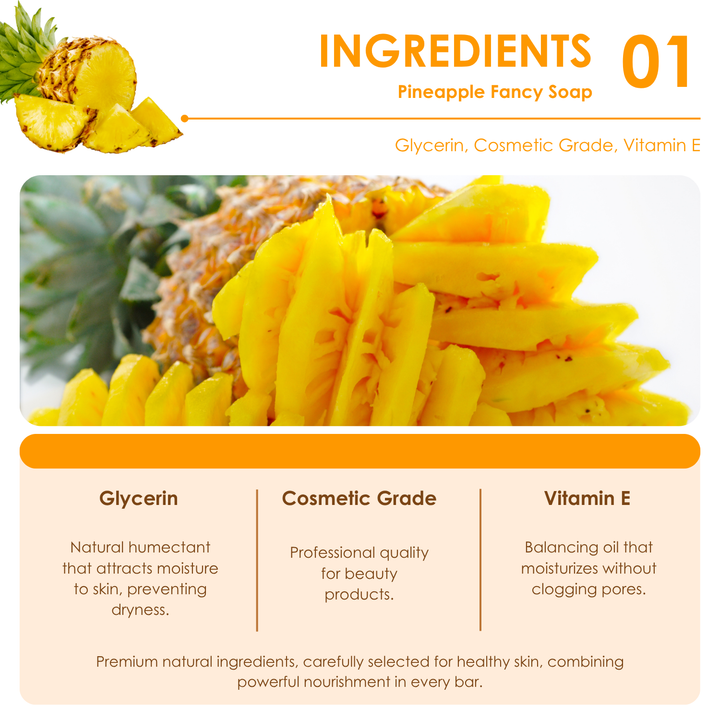 Natural Fancy Soap - 100g - Pineapple