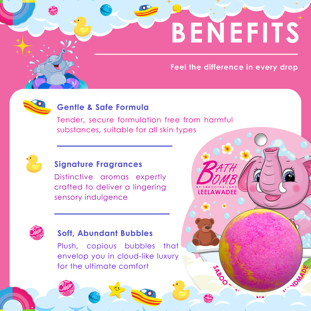 Bubble Bath Bomb - Elephant Package - 150g - Leelawadee