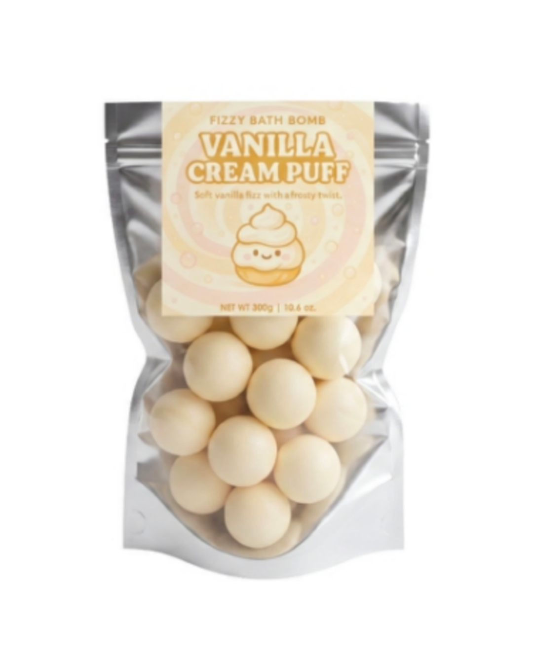 FIZZY BATH BOMB 300 G - Vanilla Cream Puff