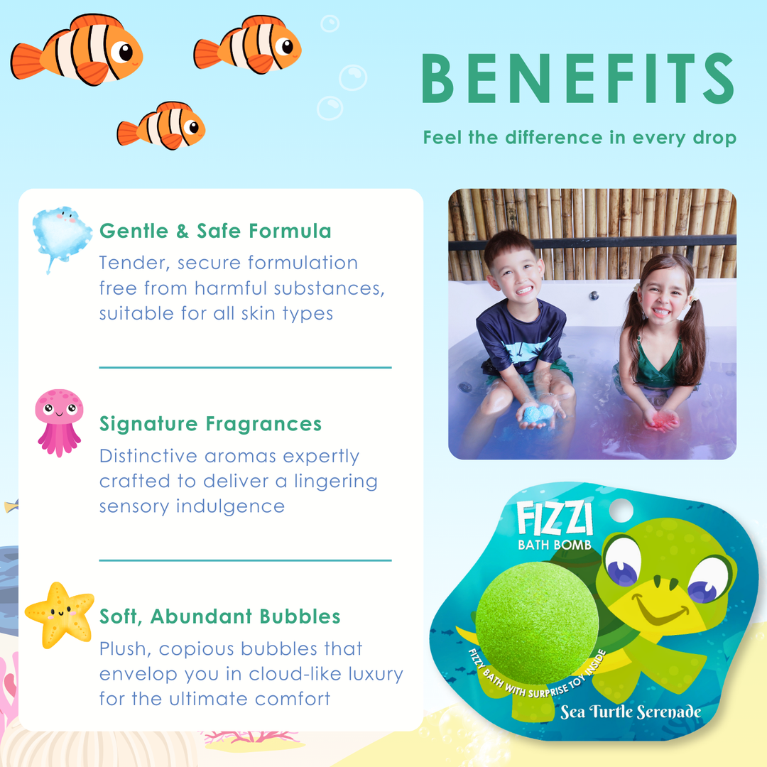 Fizzy Bath Bomb - Sea Animal Package - 100g - Sea Turrle Serenade