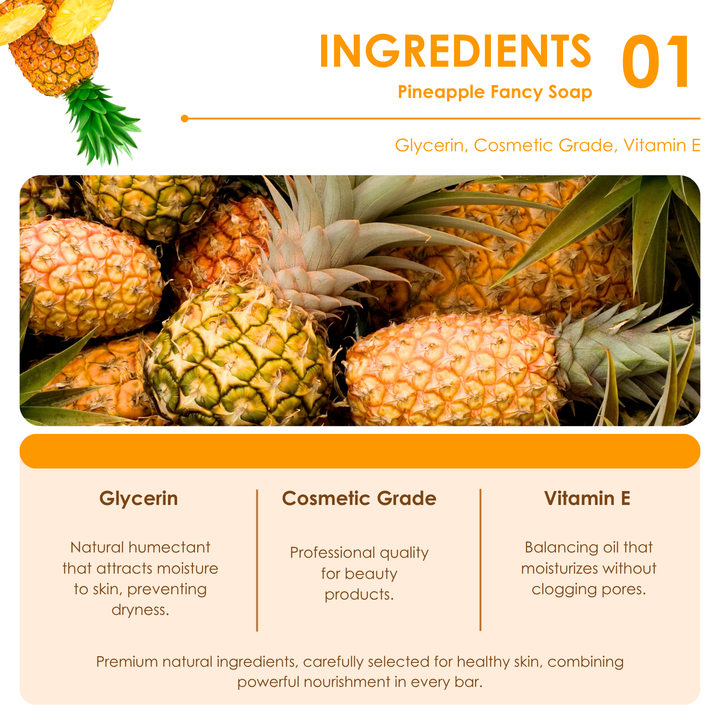Natural Fancy Soap - Pineapple B