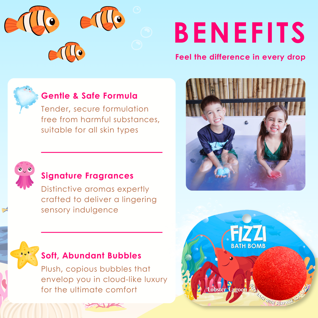 Fizzy Bath Bomb - Sea Animal Package - 100g - Lobster Lagoon