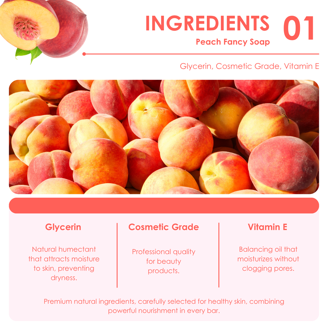Natural Fancy Soap - 100g - Peach