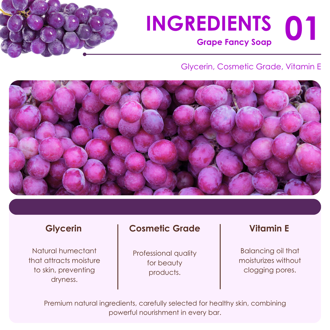 Natural Fancy Soap - Grape