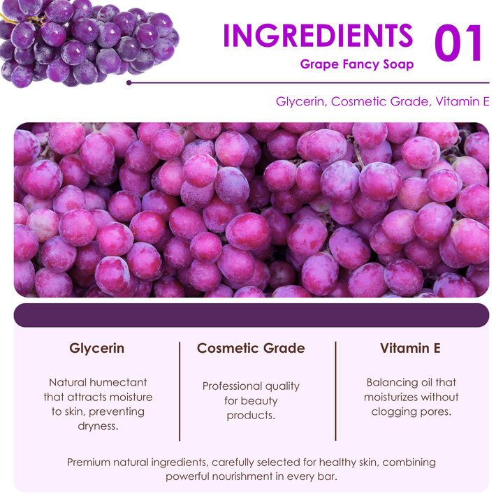 Natural Fancy Soap - Grape