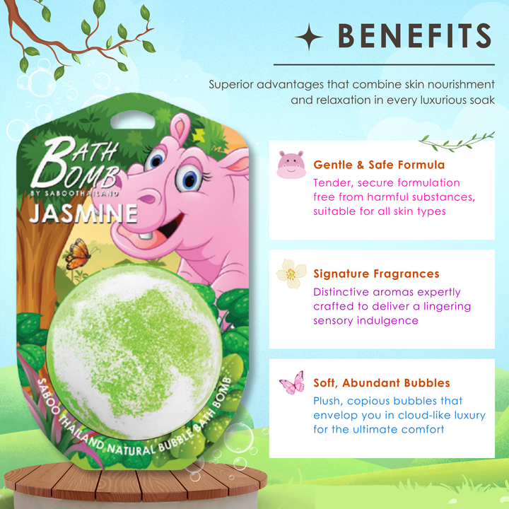 Bubble Bath Bomb - Jungle Package - 150g - Jasmine