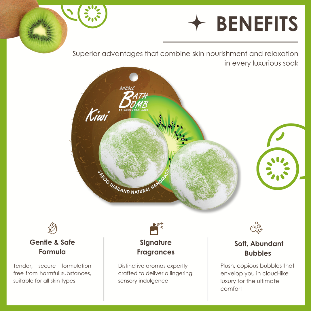 Bubble Bath Bomb - Fruit Package - 150g - Kiwi