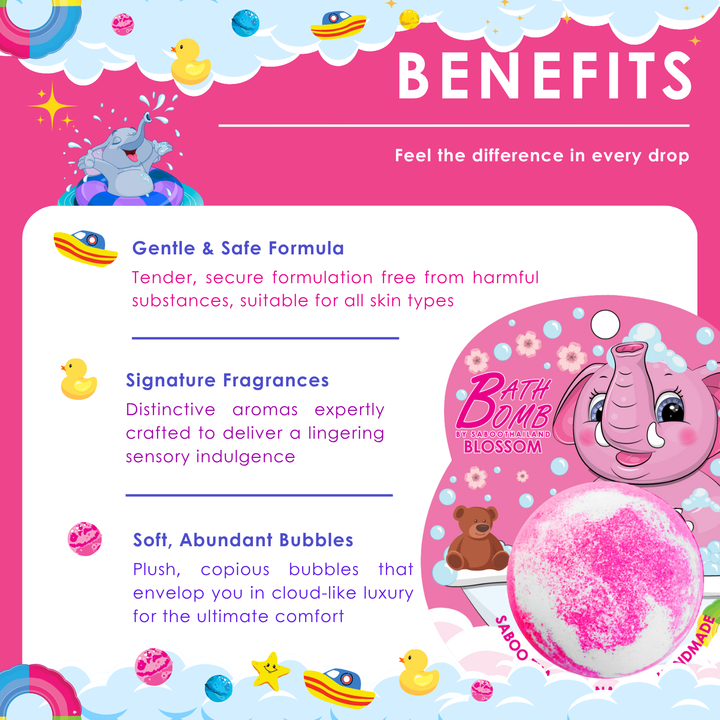 Bubble Bath Bomb - Elephant Package - 150g - Blossom