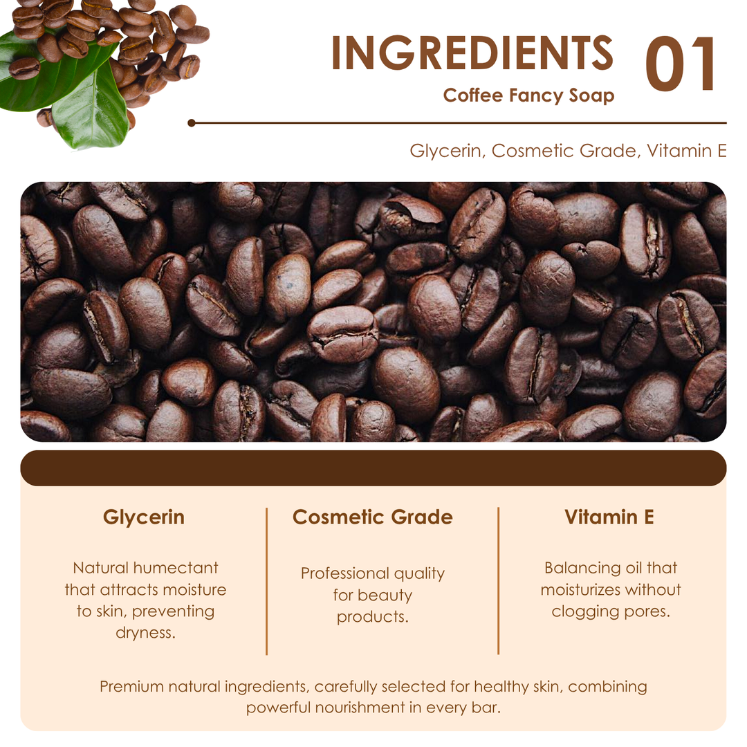 Natural Fancy Soap - 100g - Coffee