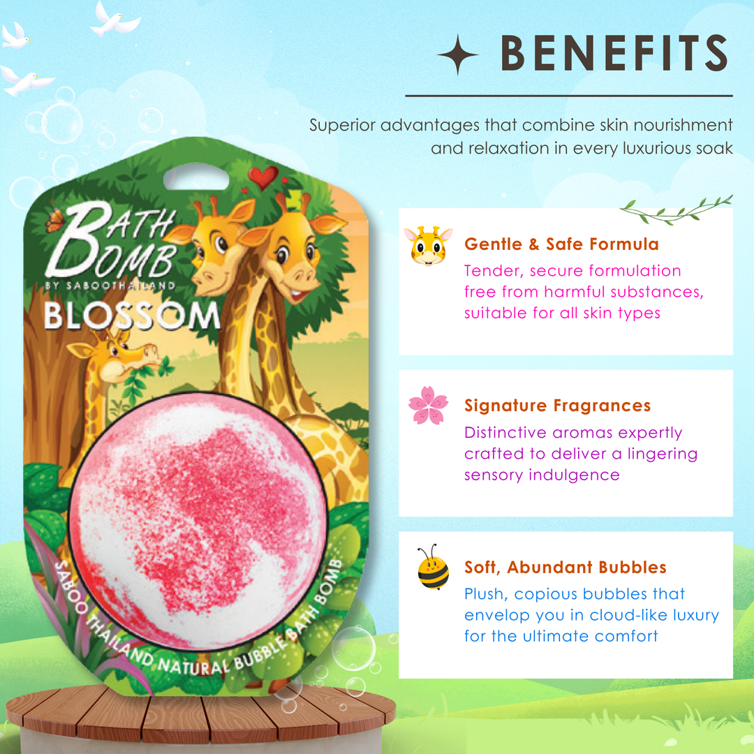 Bubble Bath Bomb - Jungle Package - 150g - Blossom