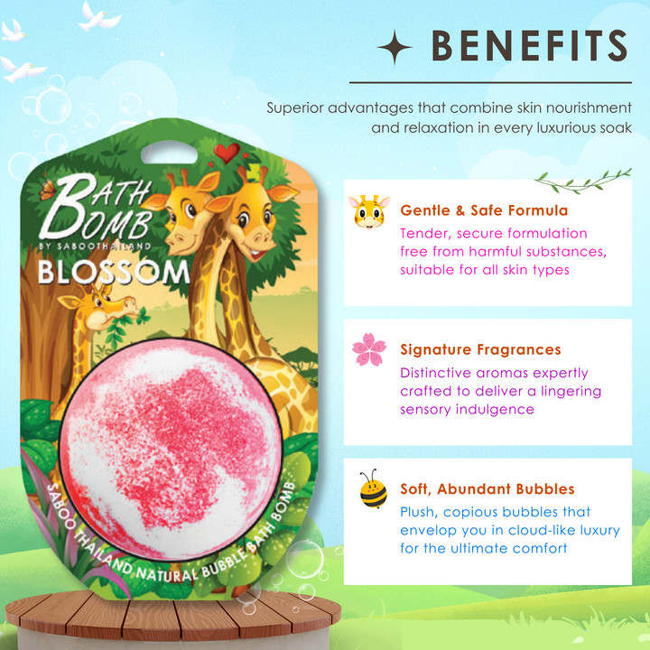 Bubble Bath Bomb - Jungle Package - 150g - Blossom
