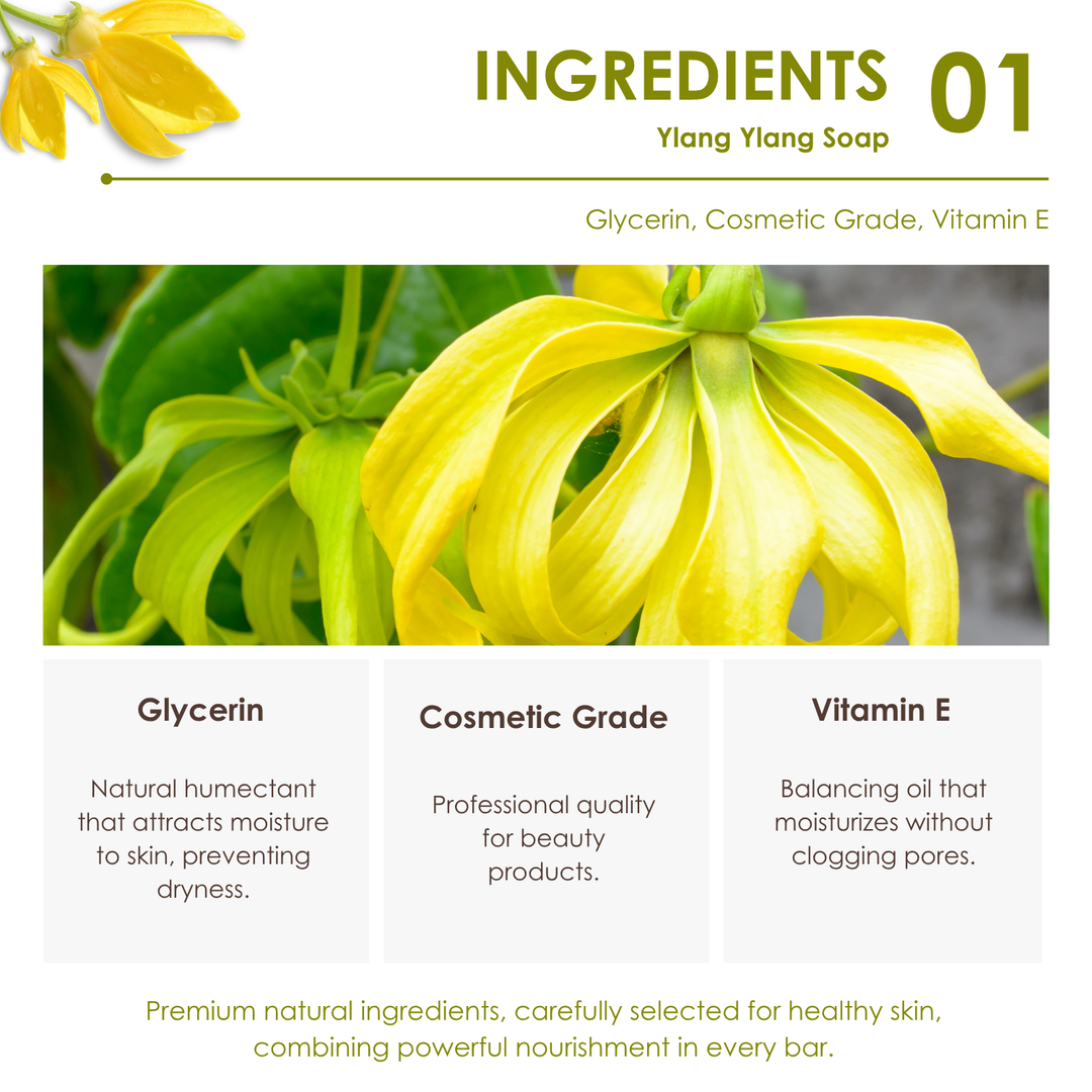 Natural Soap - Square Shape - 100g - Ylang Ylang