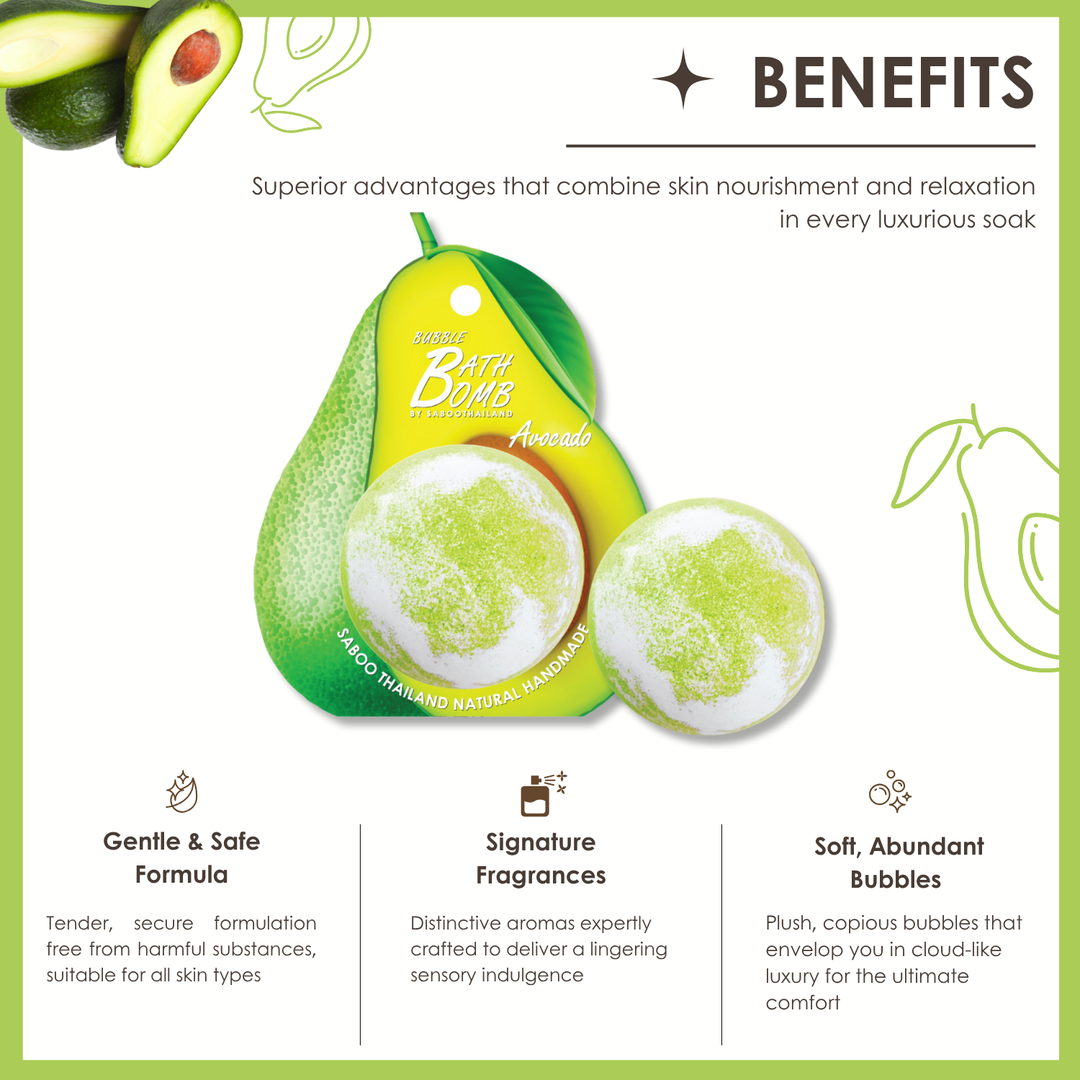 Bubble Bath Bomb - Fruit Package - 150g - Avocado