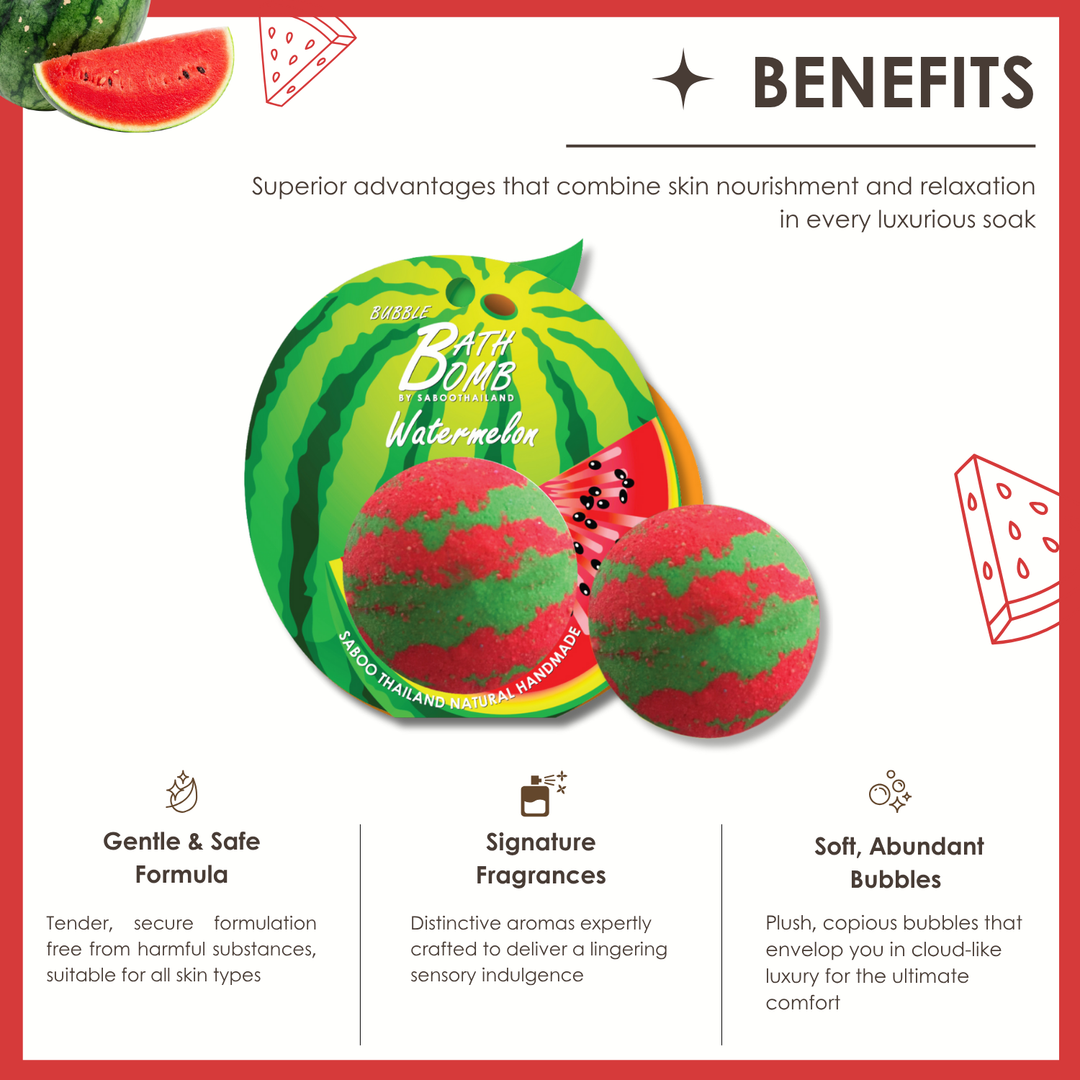 Bubble Bath Bomb - Fruit Package - 150g - Watermelon