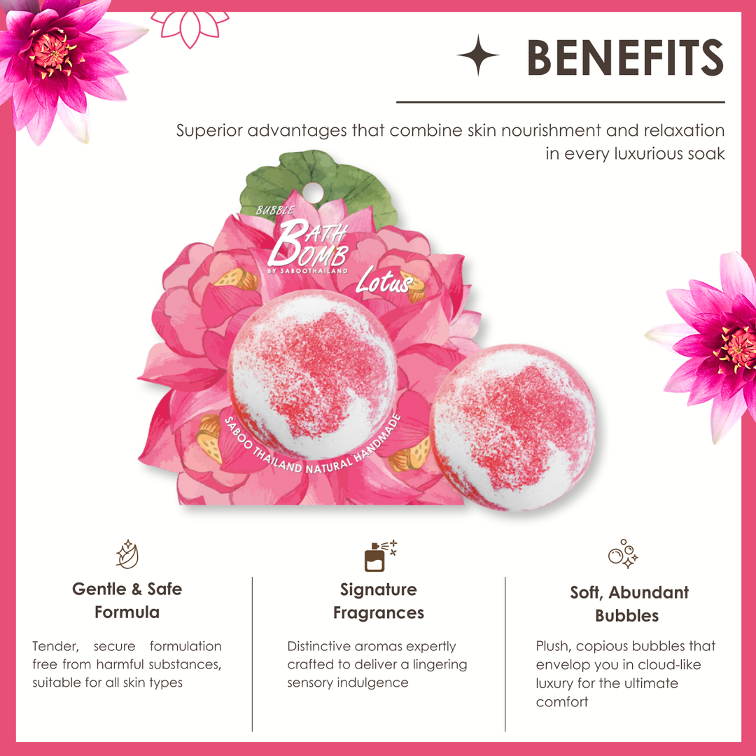 Bubble Bath Bomb - Flower Package - 150g - Lotus