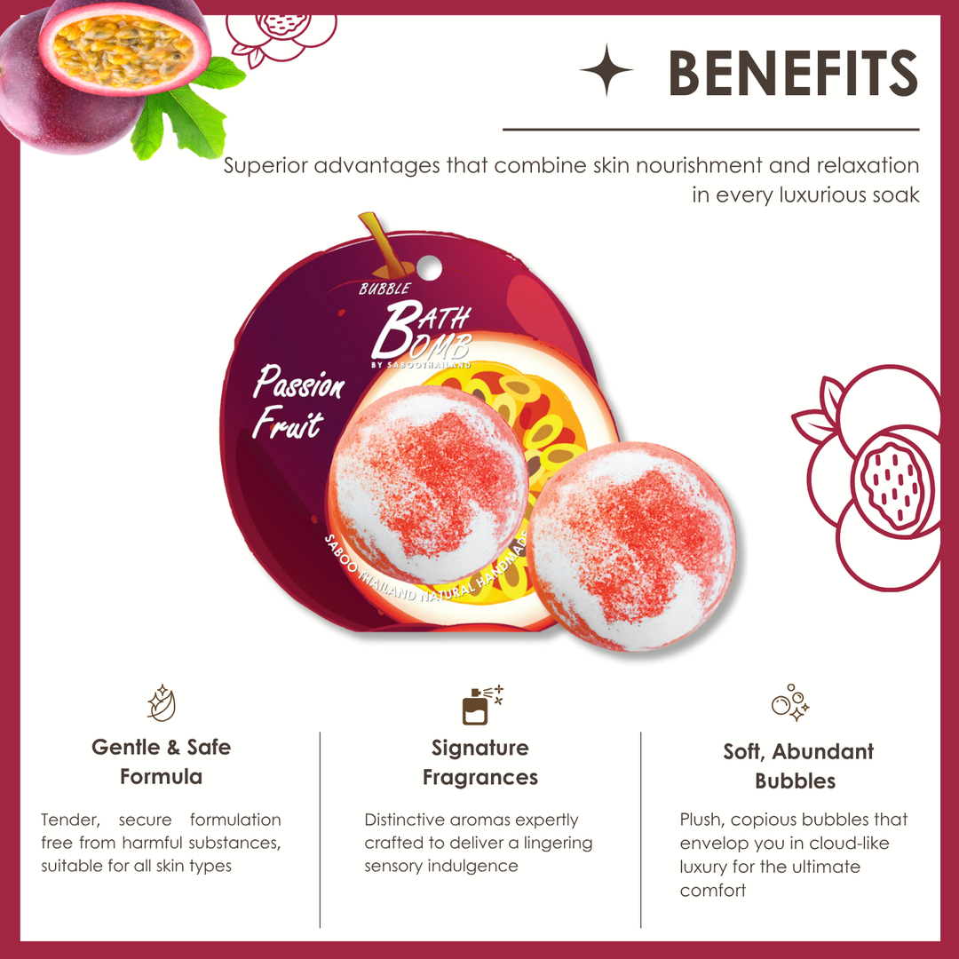 Bubble Bath Bomb - Fruit Package - 150g - Passion Fruit