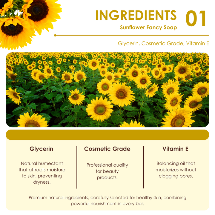 Natural Fancy Soap - 100g - Sunflower