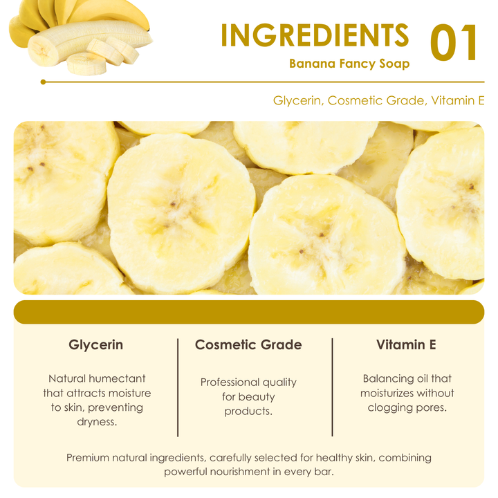 Natural Fancy Soap - 100g - Banana Type C