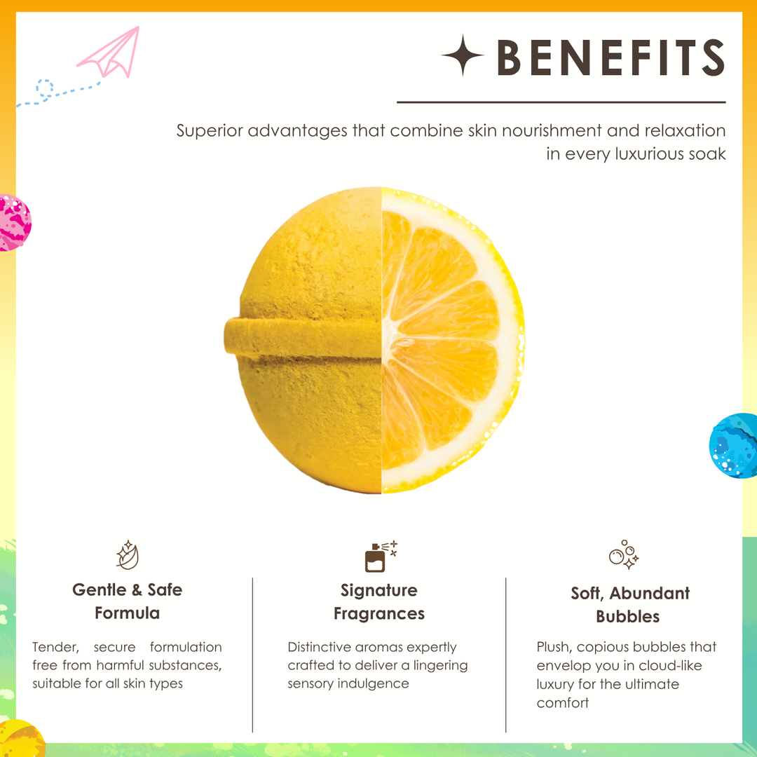 Bubble Bath Bomb - 4PCS Easter Package - 150g - Lemon