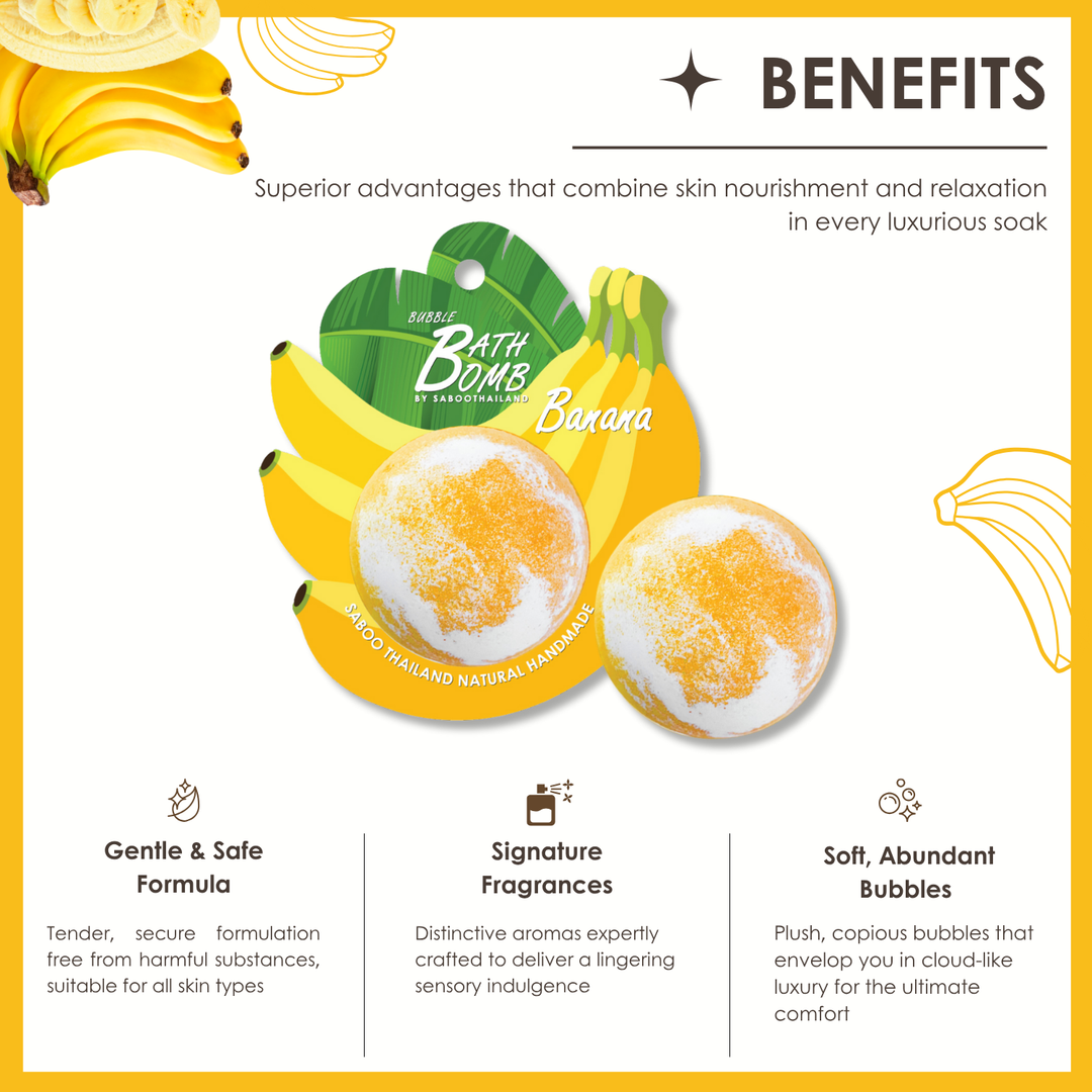 Bubble Bath Bomb - Fruit Package - 150g - Banana