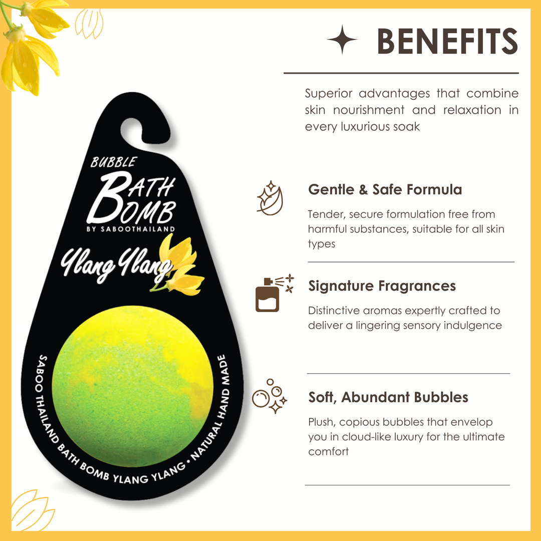 Bubble Bath Bomb - Black Package - 150g - Ylang Ylang