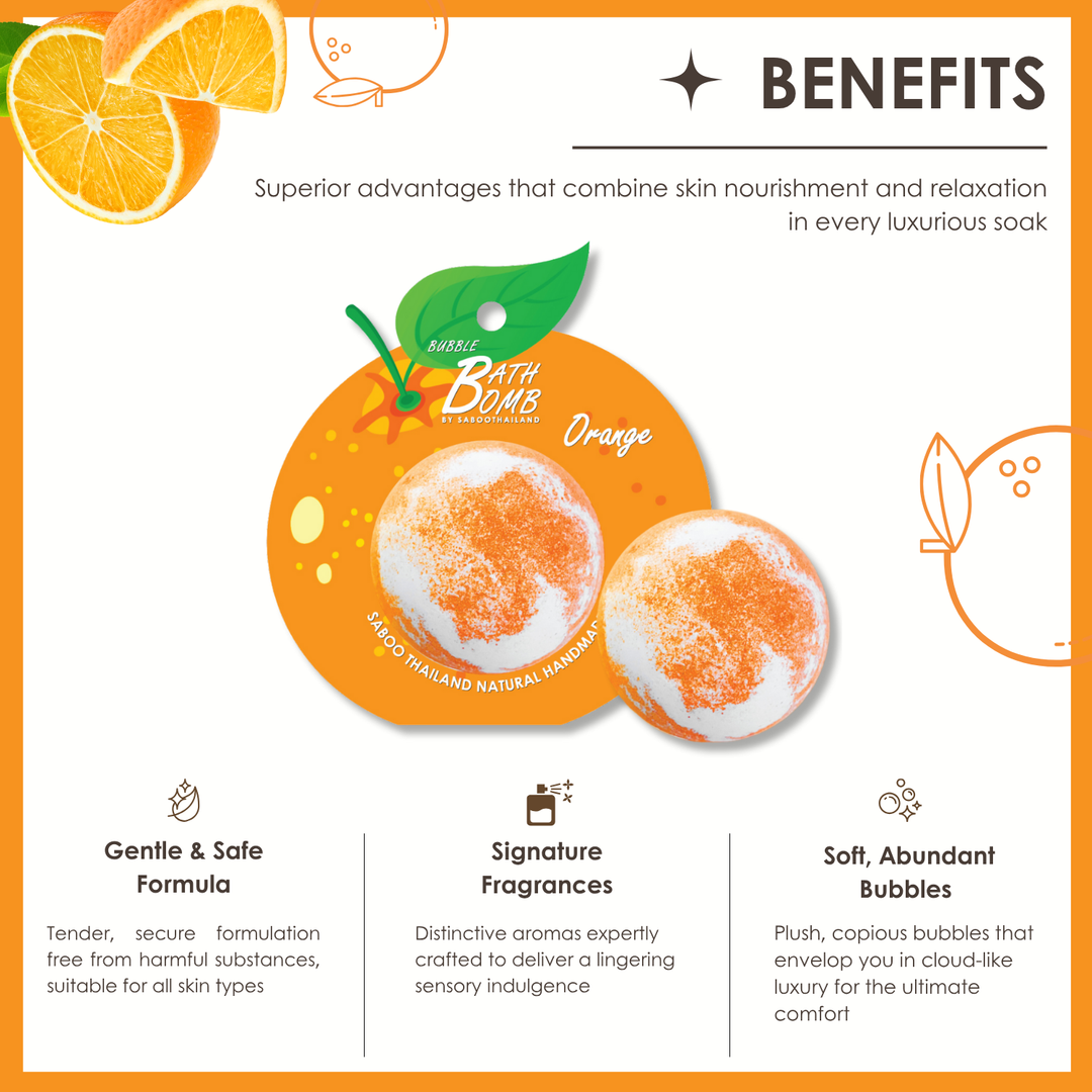 Bubble Bath Bomb - Fruit Package - 150g - Orange