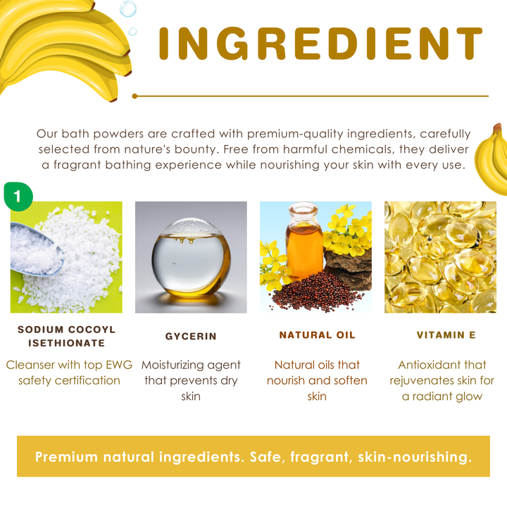 Bubble Bath Powder - 100g - Banana