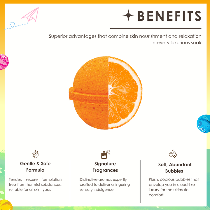 Bubble Bath Bomb - 4PCS Easter Package - 150g - Orange