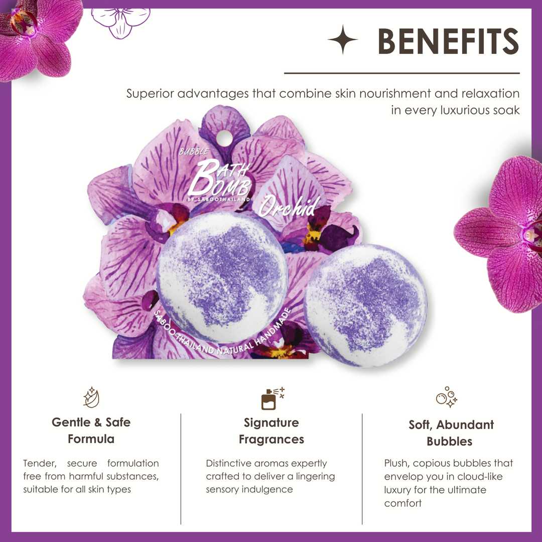 Bubble Bath Bomb - Flower Package - 150g - Orchid